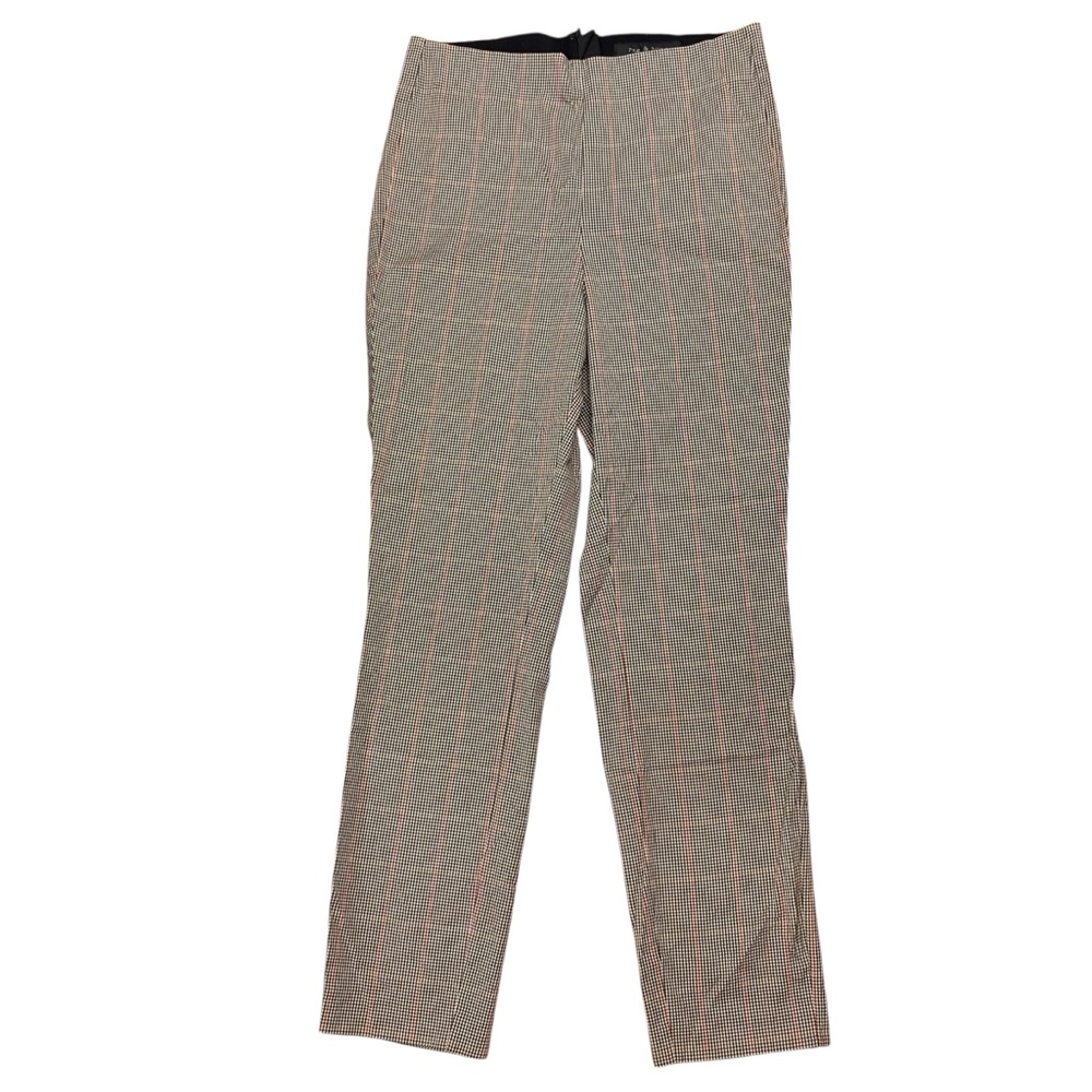 rag & bone Plaid Ankle Pants in Tan and Black with Subtle Red Windowpane
